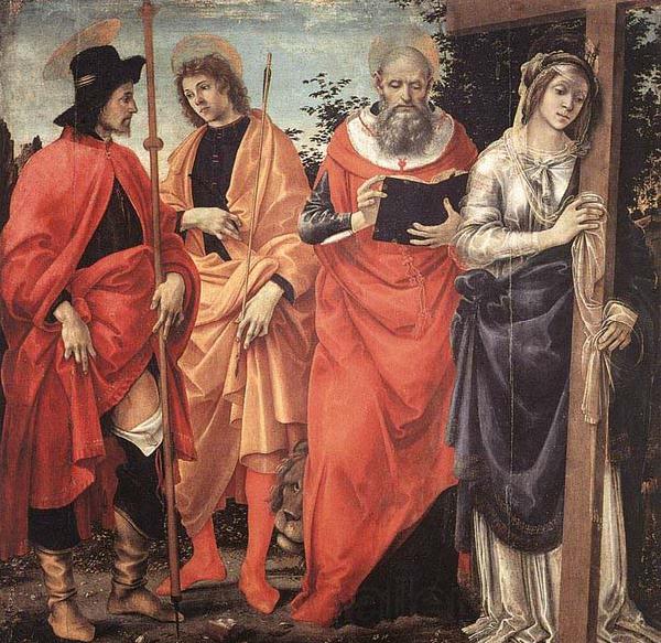 Fra Filippo Lippi Four Saints Altarpiece Norge oil painting art